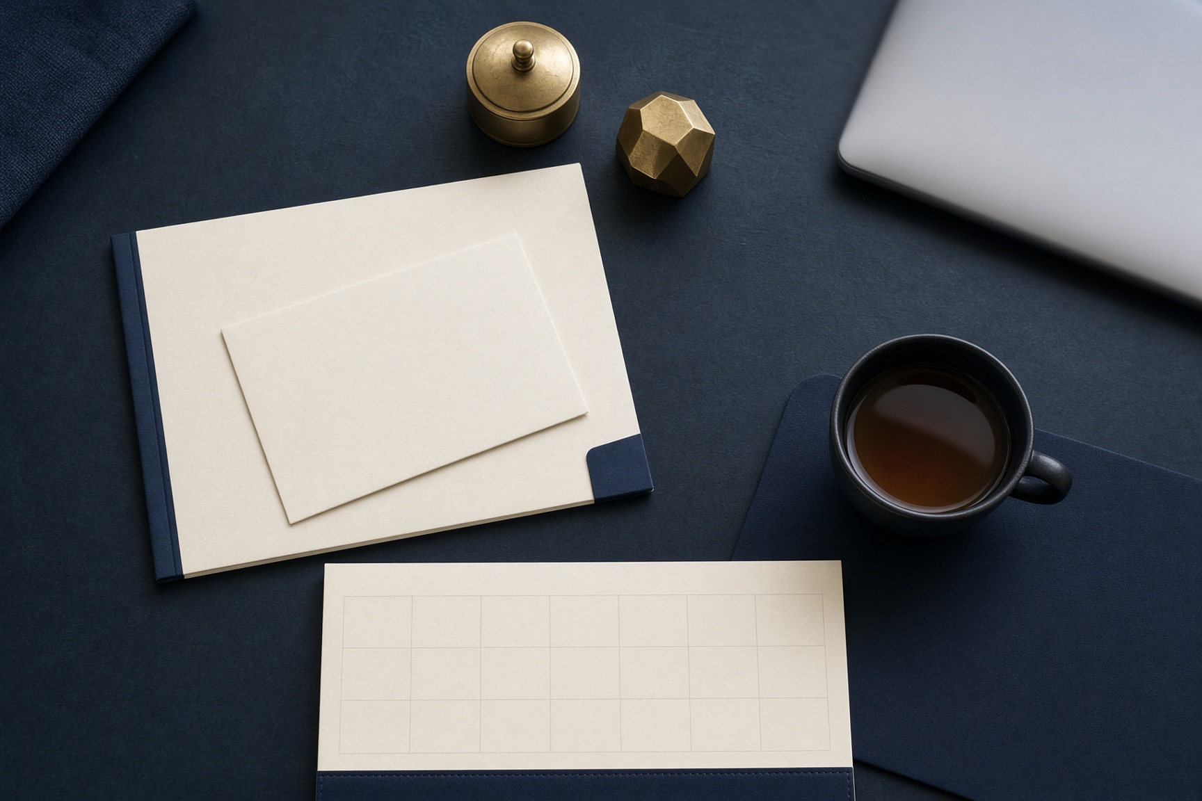 A working desk with a docket folder
